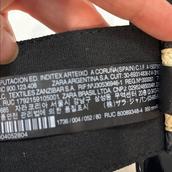 ZARA Woven Belt Black Cream Wide Stretch Statement Buckle Classic Chic - Picture 14 of 15